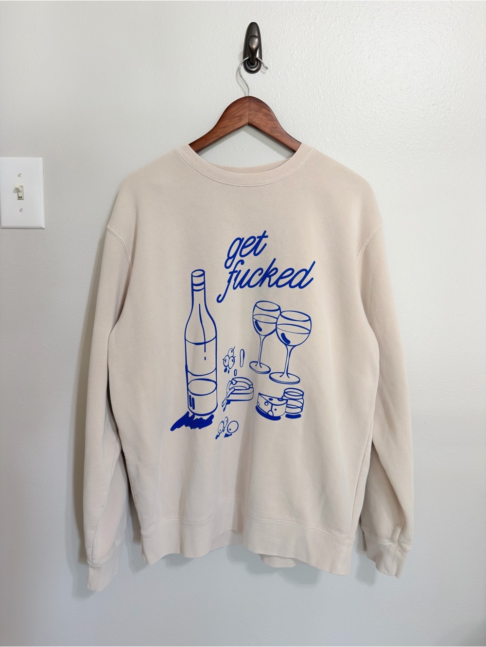 Lily Chapman "Get Fucked" Charcuterie Graphic Crewneck Sweatshirt